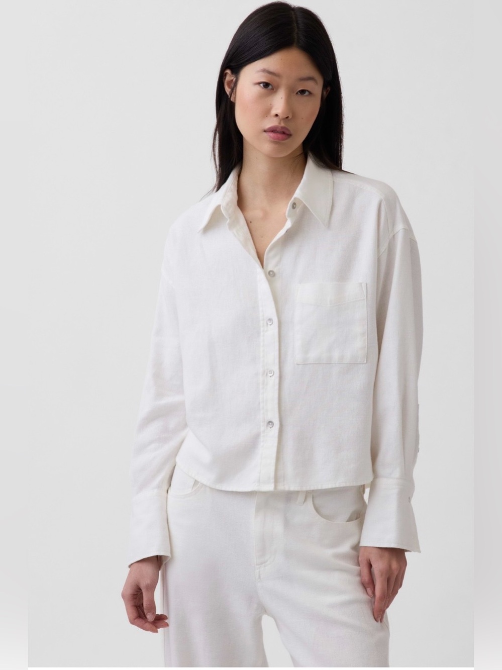 NWT-GAP Linen Cotton Oversized Shirt, Extra Small